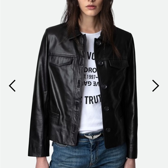 Zadig & Voltaire Liam Leather Jacket size Large NWT - Picture 4 of 12